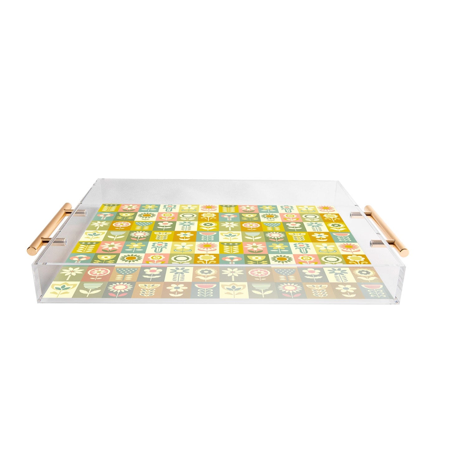 Jenean Morrison 50s Flower Grid Acrylic Tray