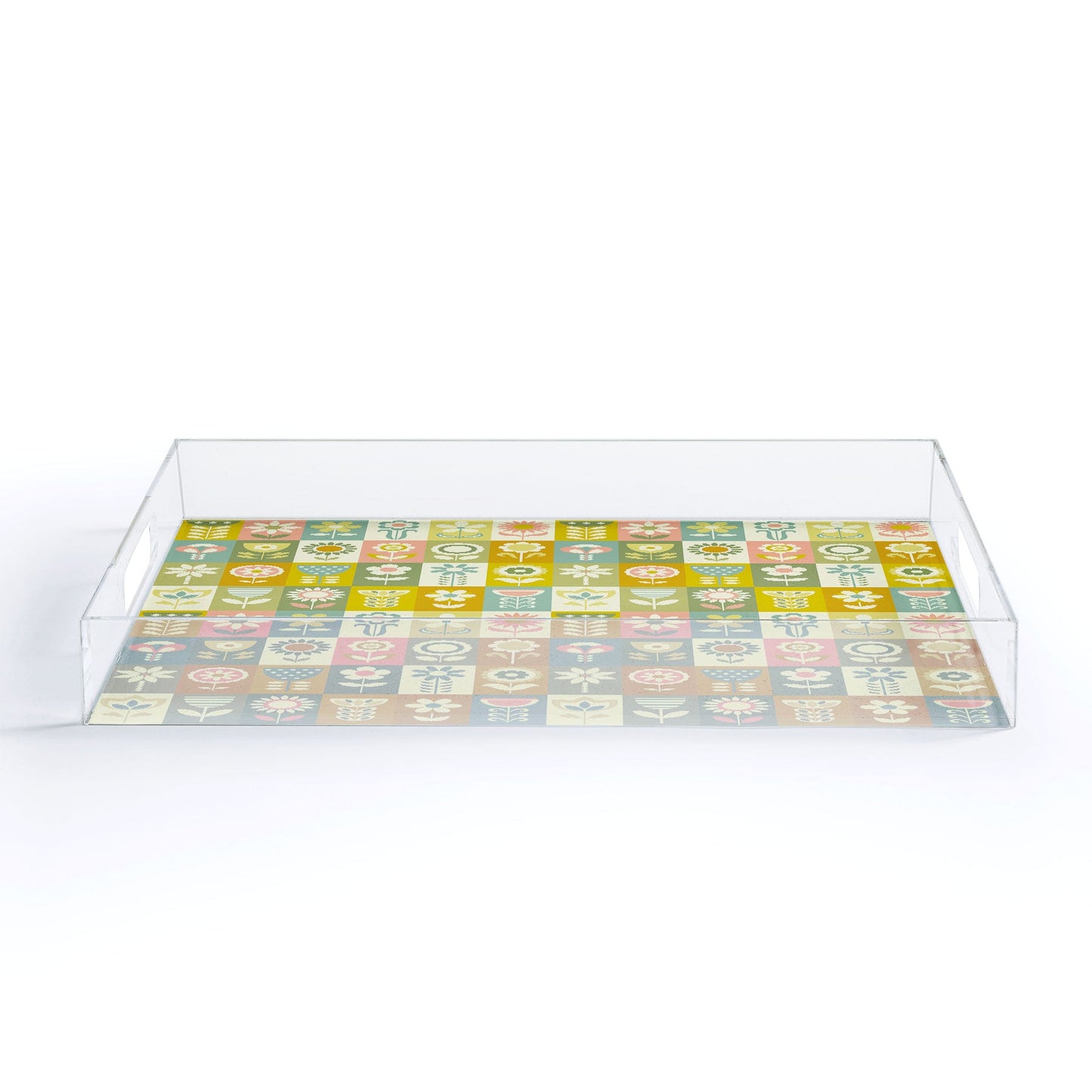 Jenean Morrison 50s Flower Grid Acrylic Tray