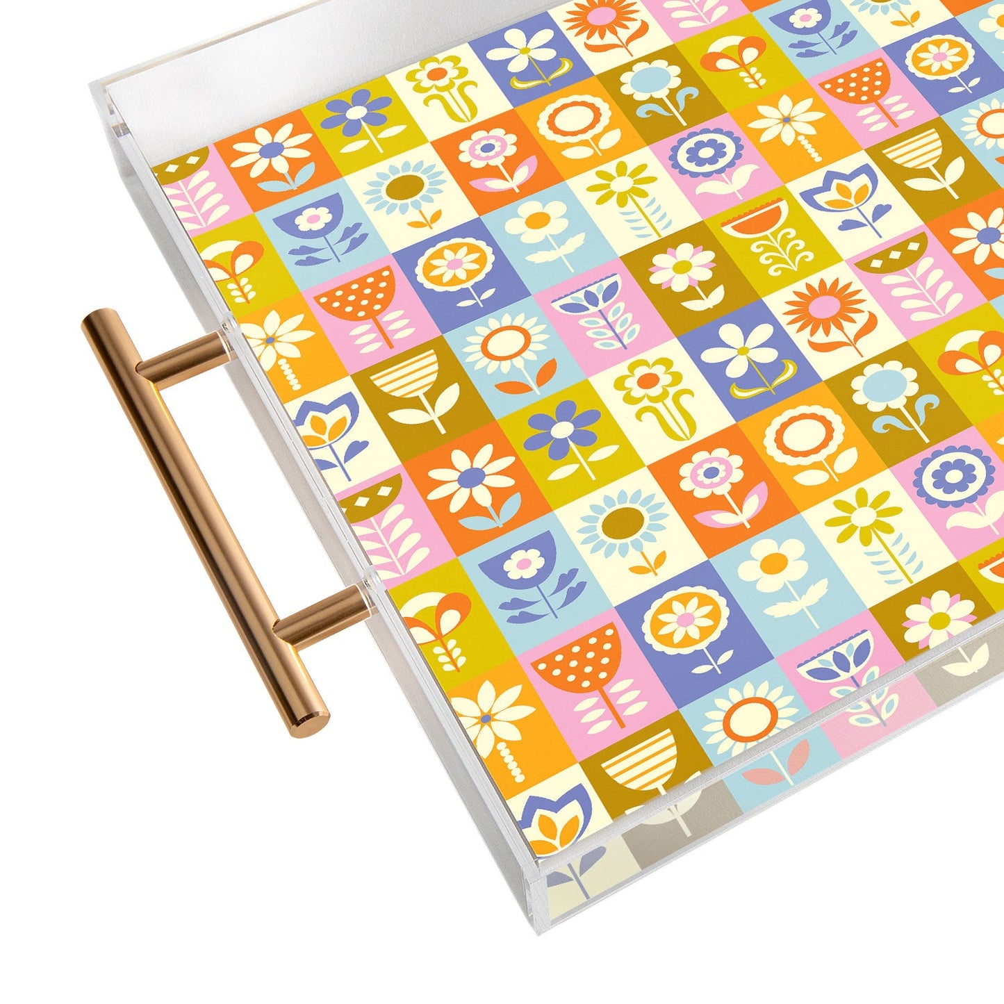 Jenean Morrison 60s Flower Grid Acrylic Tray