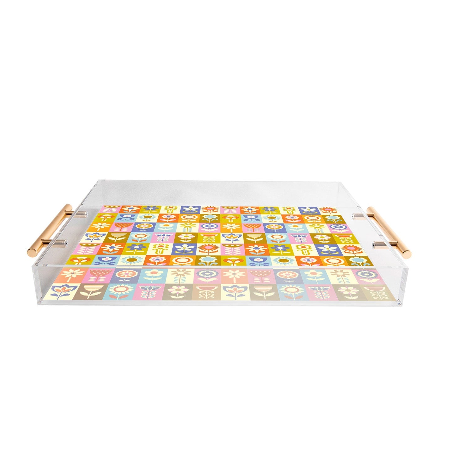 Jenean Morrison 60s Flower Grid Acrylic Tray