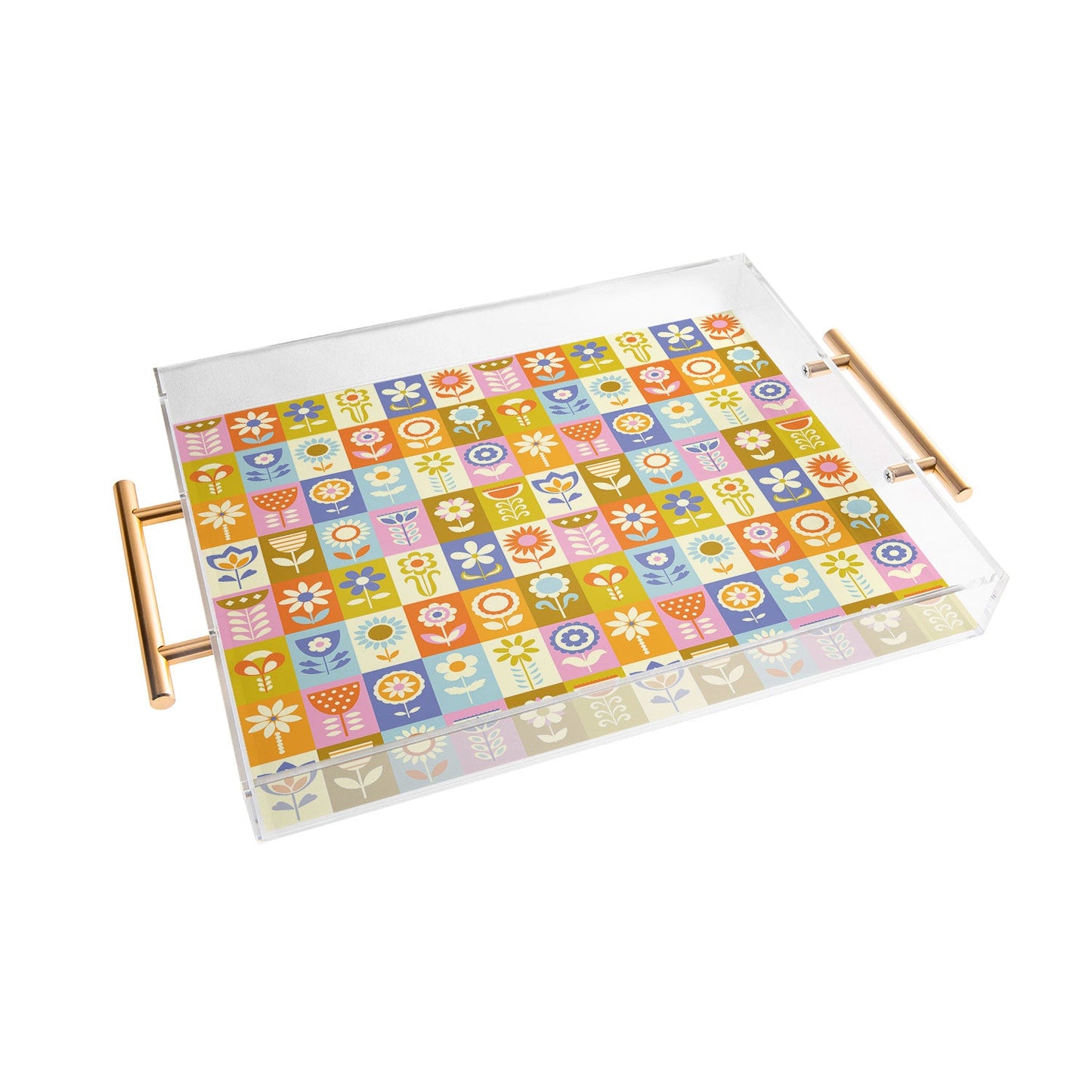 Jenean Morrison 60s Flower Grid Acrylic Tray
