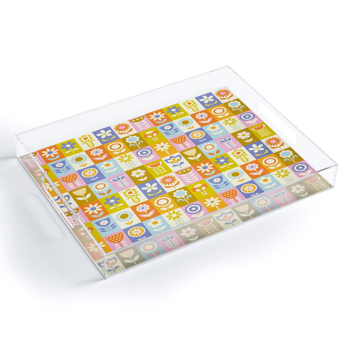Jenean Morrison 60s Flower Grid Acrylic Tray