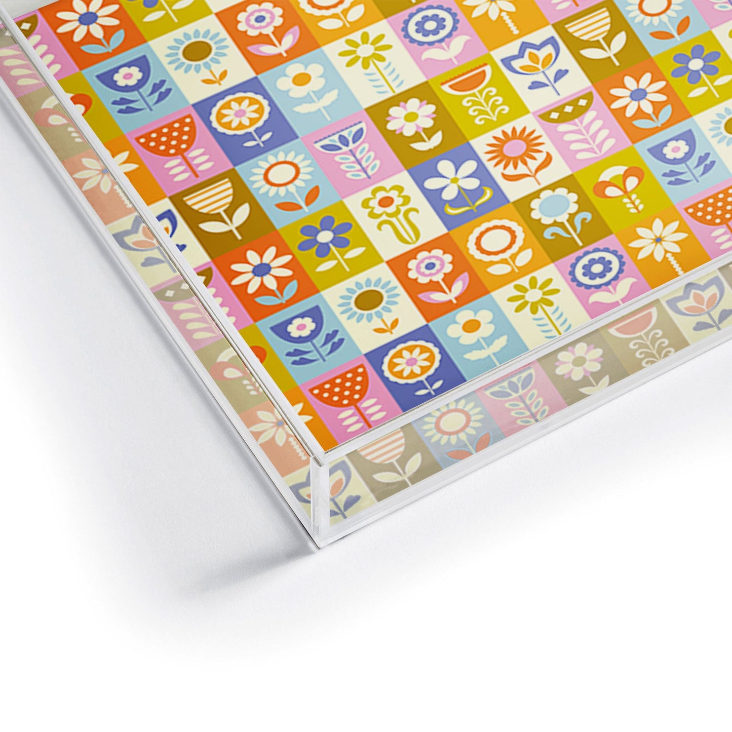 Jenean Morrison 60s Flower Grid Acrylic Tray