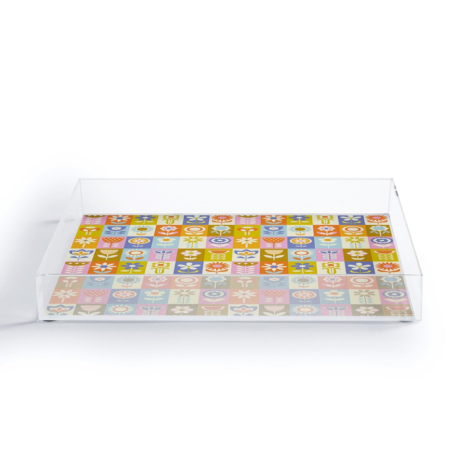 Jenean Morrison 60s Flower Grid Acrylic Tray