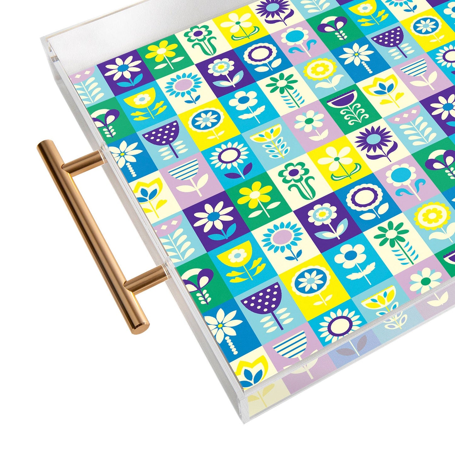 Jenean Morrison 90s Flower Grid Acrylic Tray