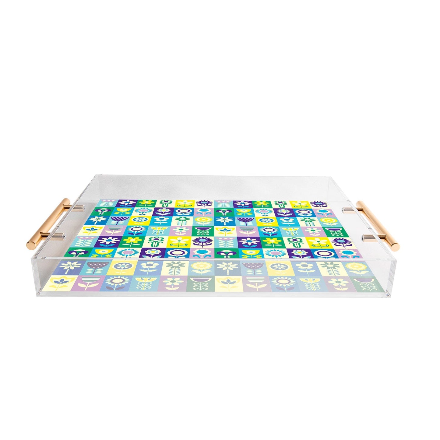 Jenean Morrison 90s Flower Grid Acrylic Tray