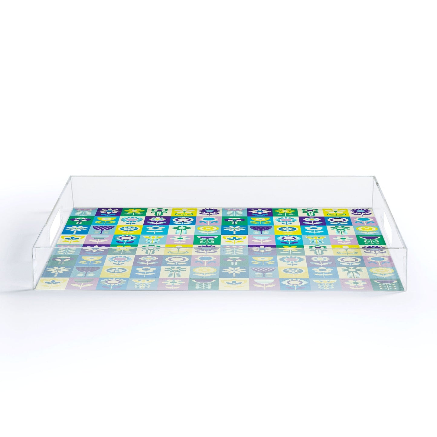 Jenean Morrison 90s Flower Grid Acrylic Tray