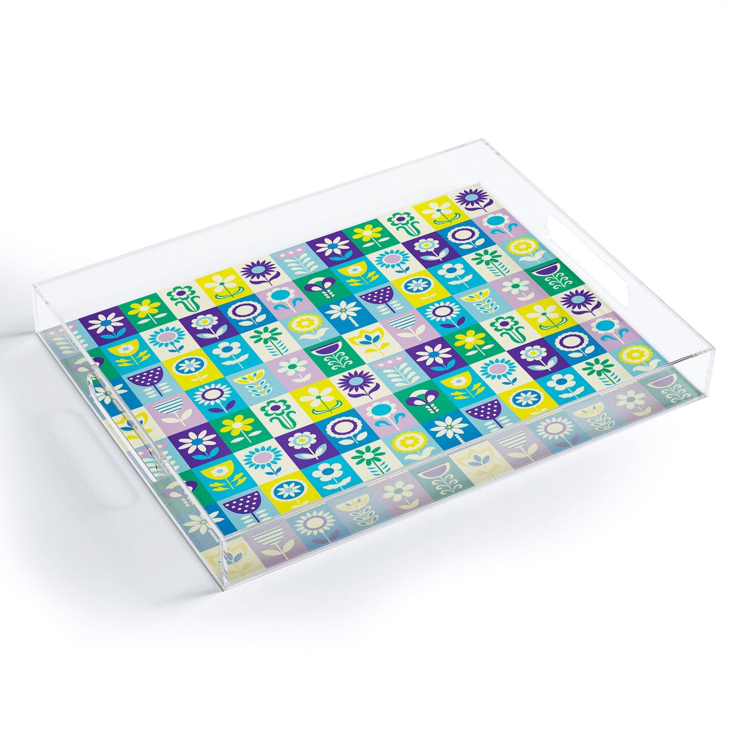 Jenean Morrison 90s Flower Grid Acrylic Tray