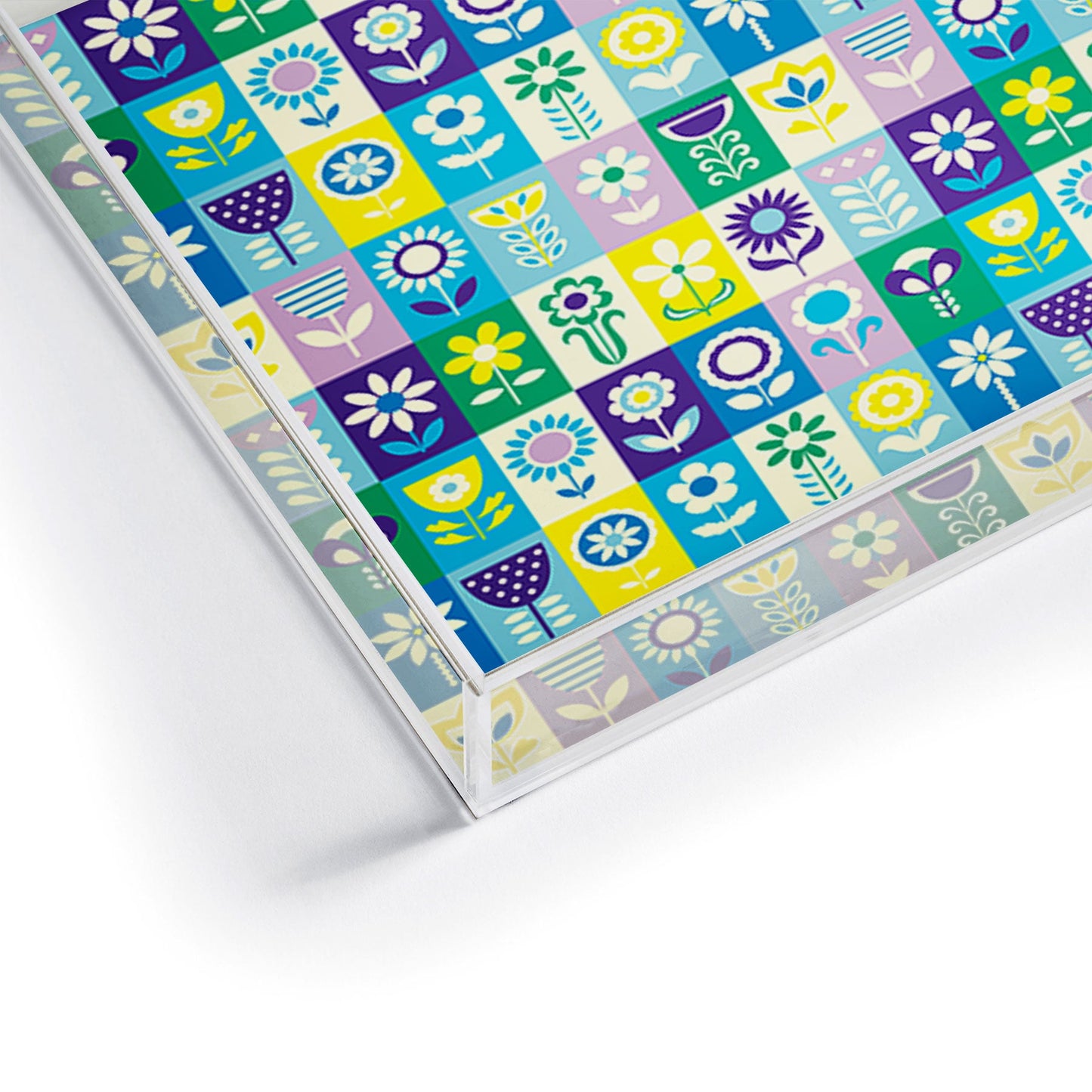 Jenean Morrison 90s Flower Grid Acrylic Tray