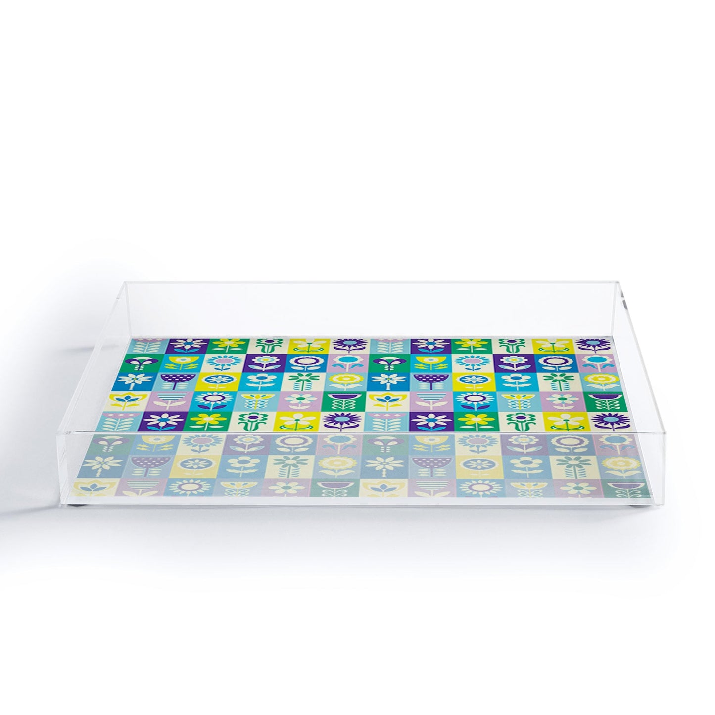 Jenean Morrison 90s Flower Grid Acrylic Tray
