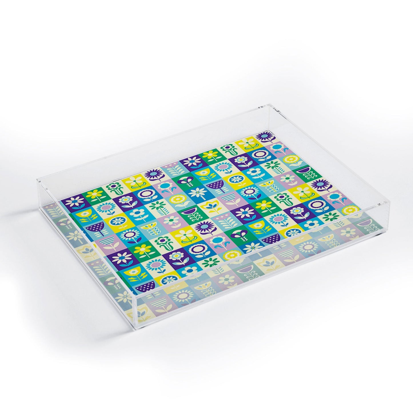 Jenean Morrison 90s Flower Grid Acrylic Tray