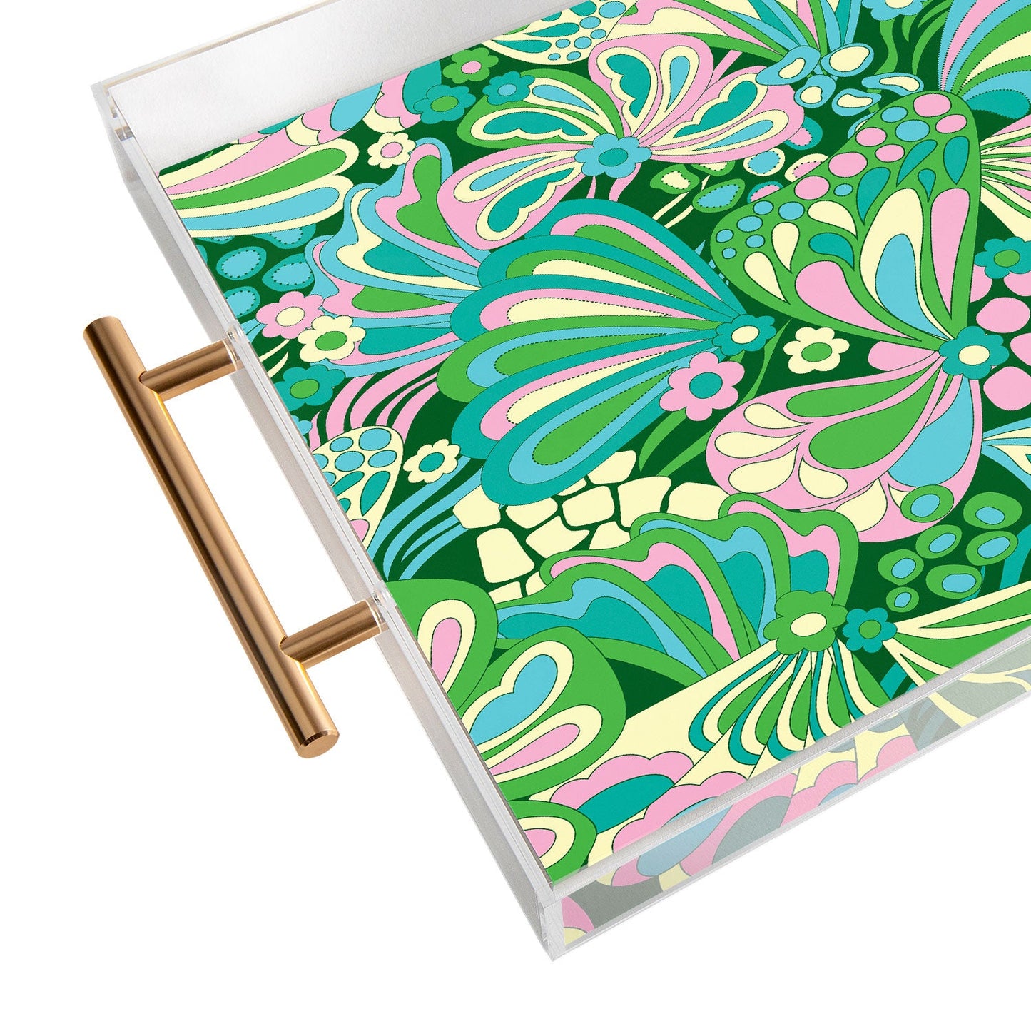Jenean Morrison Abstract Butterfly Acrylic Tray
