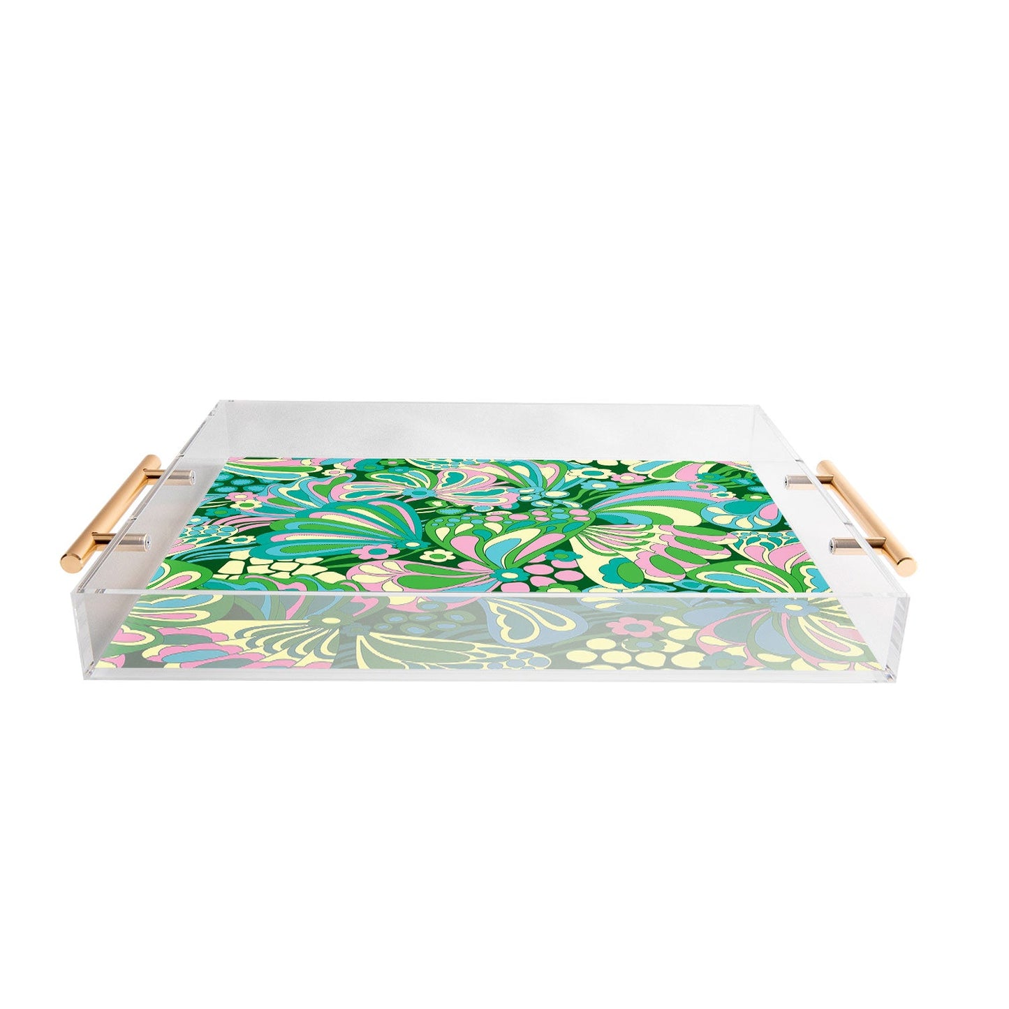 Jenean Morrison Abstract Butterfly Acrylic Tray