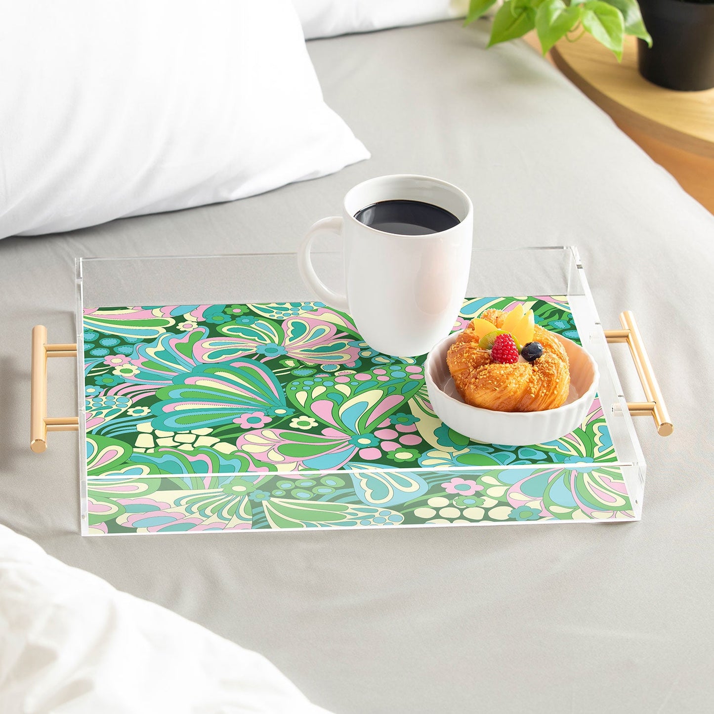 Jenean Morrison Abstract Butterfly Acrylic Tray