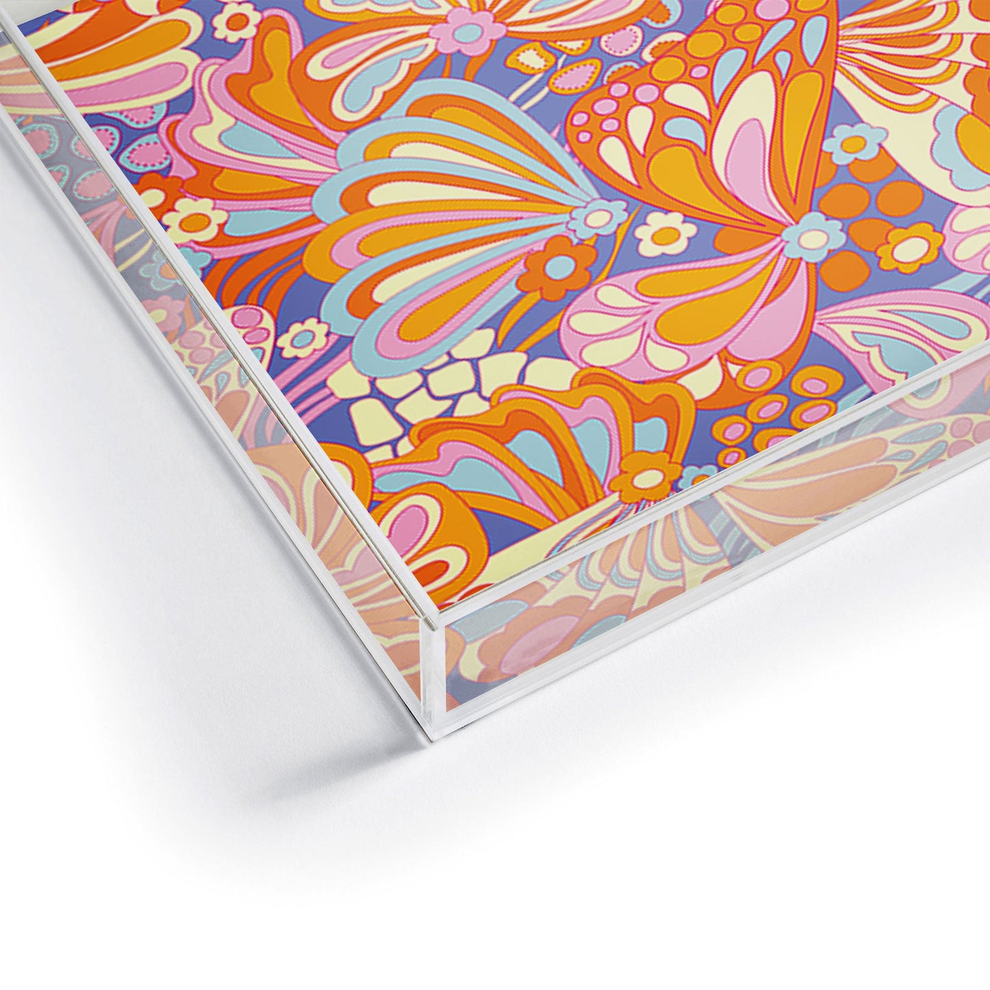 Jenean Morrison Abstract Butterfly Lilac Acrylic Tray