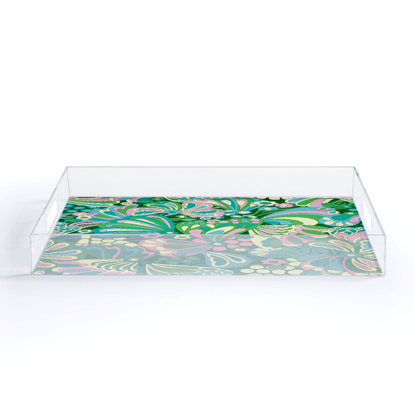 Jenean Morrison Abstract Butterfly Acrylic Tray