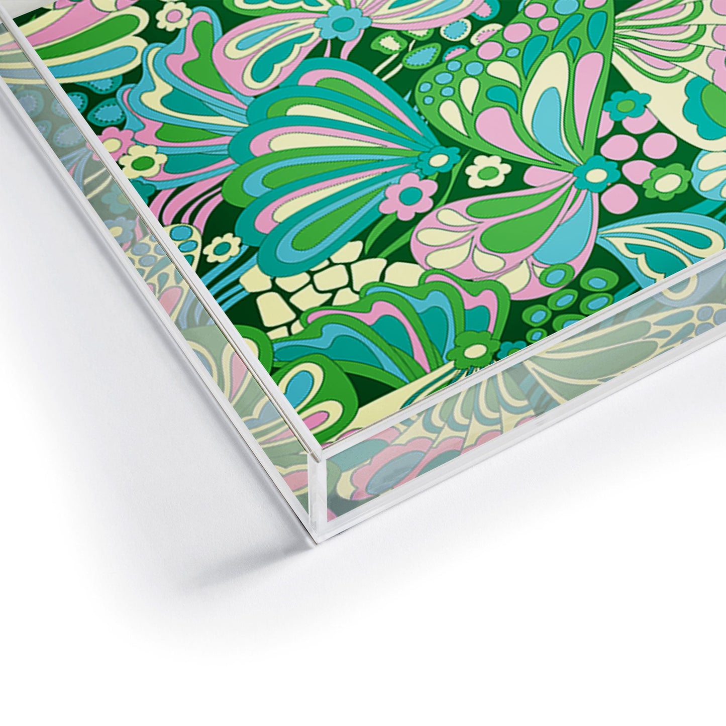 Jenean Morrison Abstract Butterfly Acrylic Tray