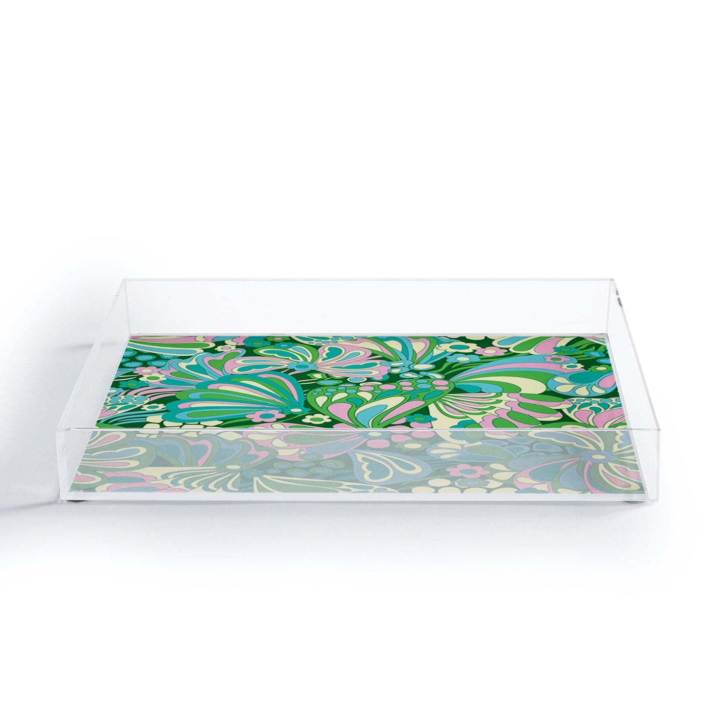 Jenean Morrison Abstract Butterfly Acrylic Tray