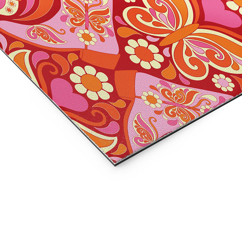 Jenean Morrison Boots and Butterflies Pink Welcome Mat