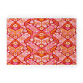 Jenean Morrison Boots and Butterflies Pink Welcome Mat