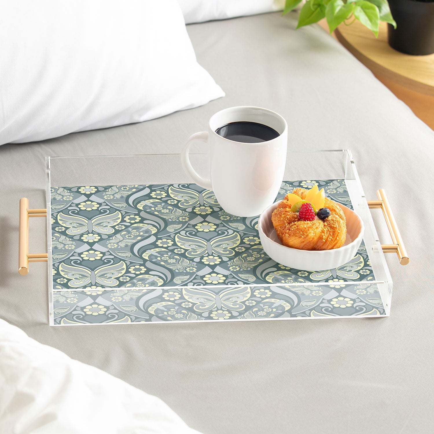 Jenean Morrison Boots and Butterflies Slate Acrylic Tray