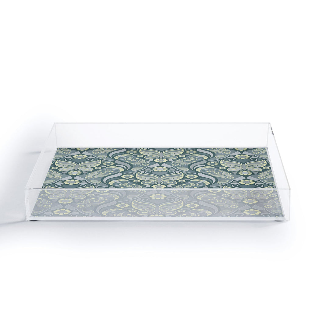 Jenean Morrison Boots and Butterflies Slate Acrylic Tray