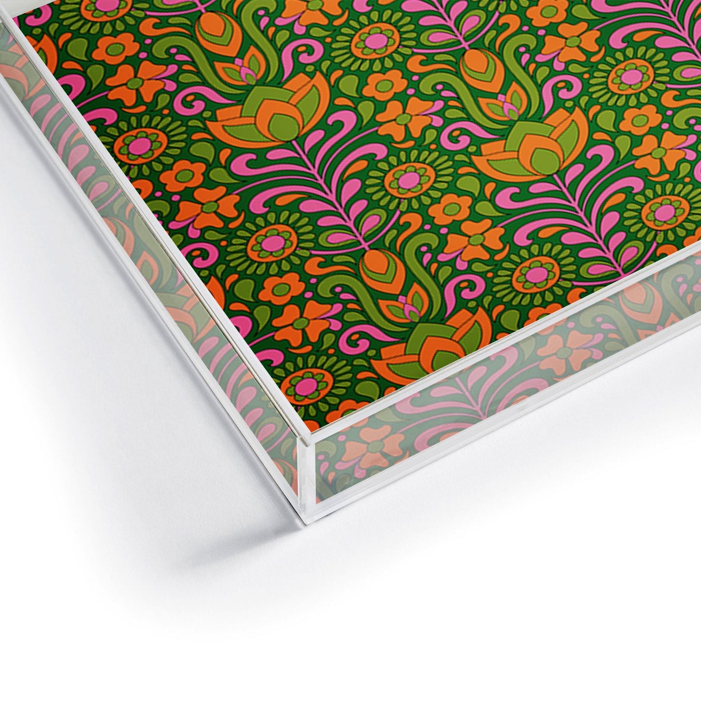Jenean Morrison Climbing Floral Green Acrylic Tray