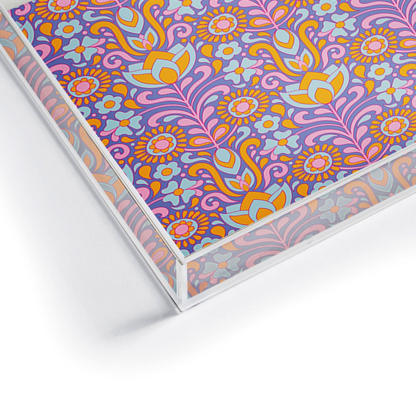 Jenean Morrison Climbing Floral Lilac Acrylic Tray