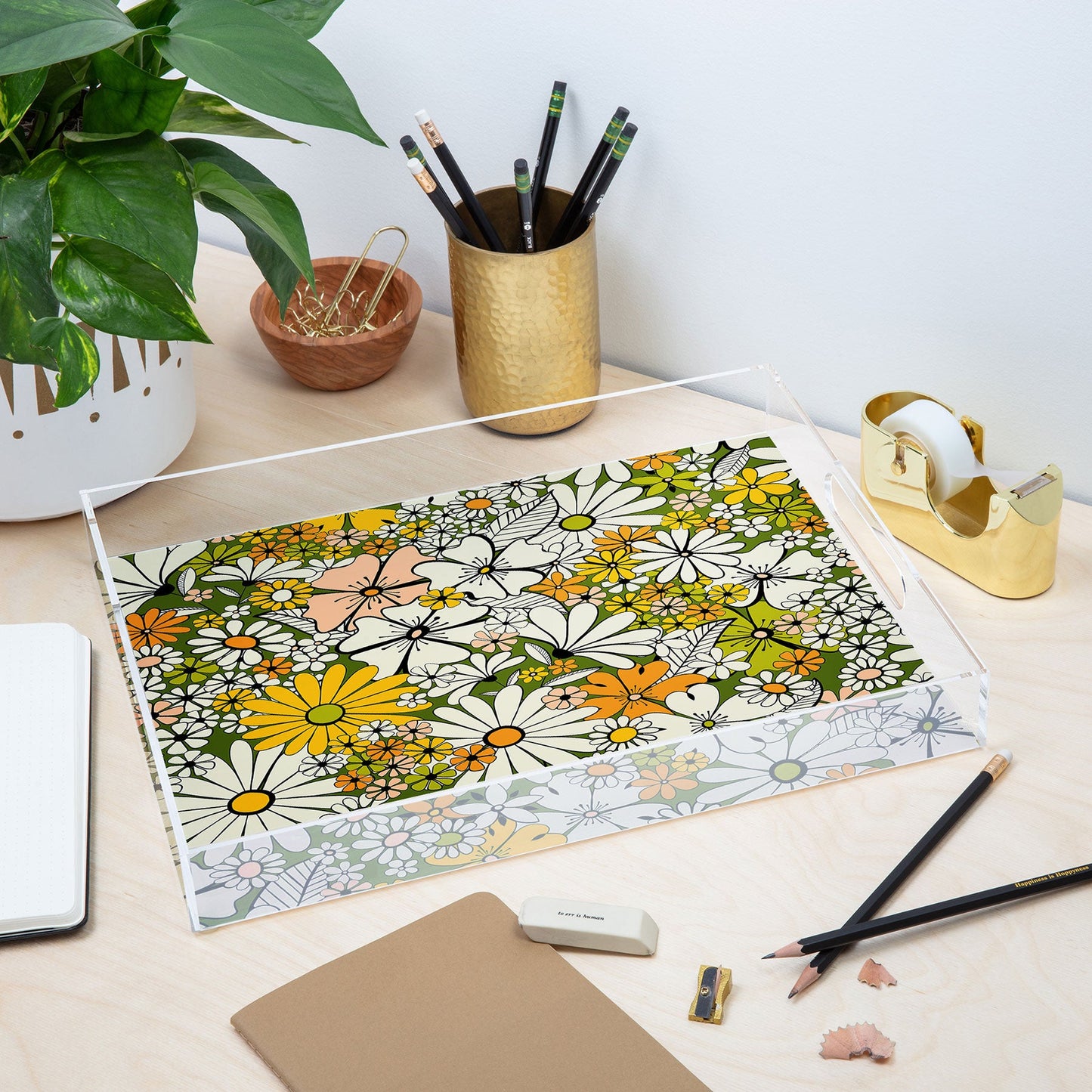 Jenean Morrison Counting Flowers in the 1960s Acrylic Tray