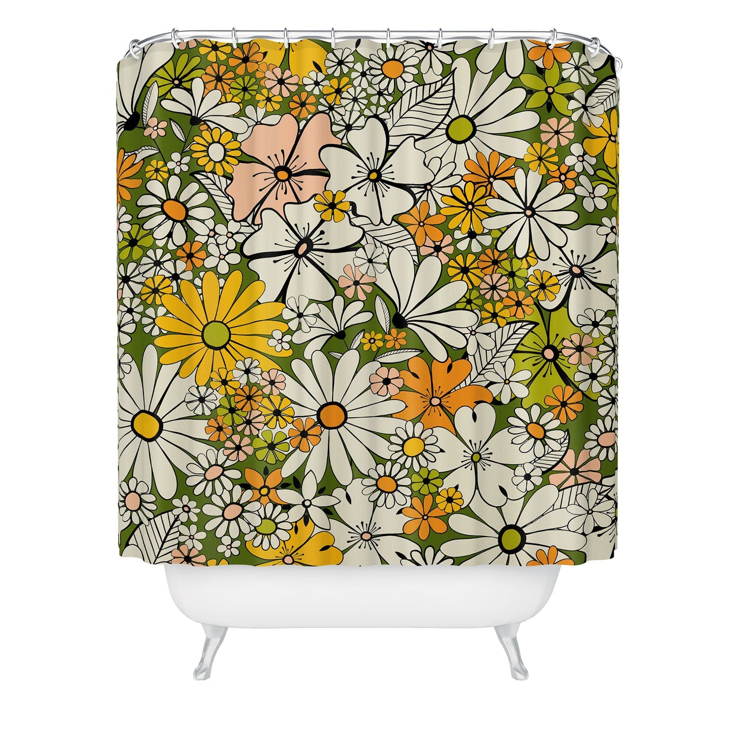 Jenean Morrison Counting Flowers in the 1960s Shower Curtain