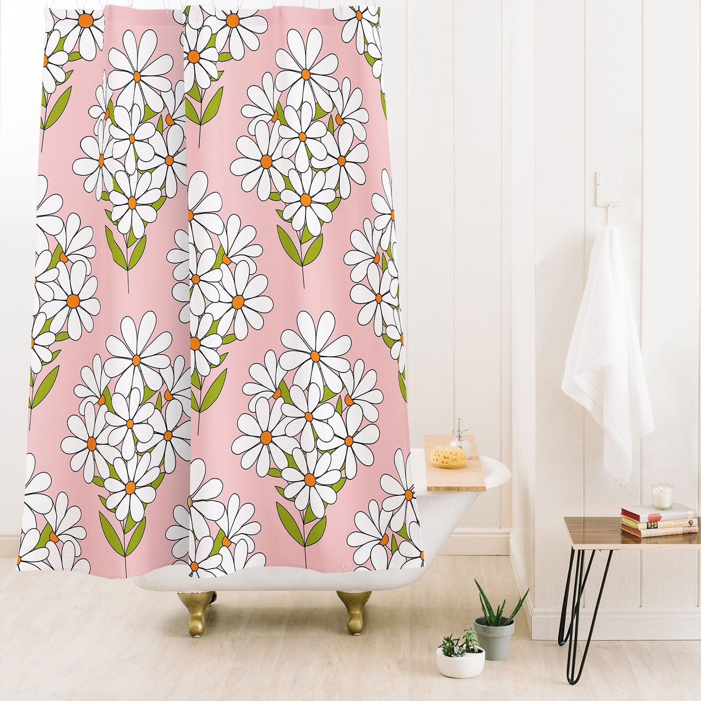 Jenean Morrison Daisy Bouquet Pink Shower Curtain