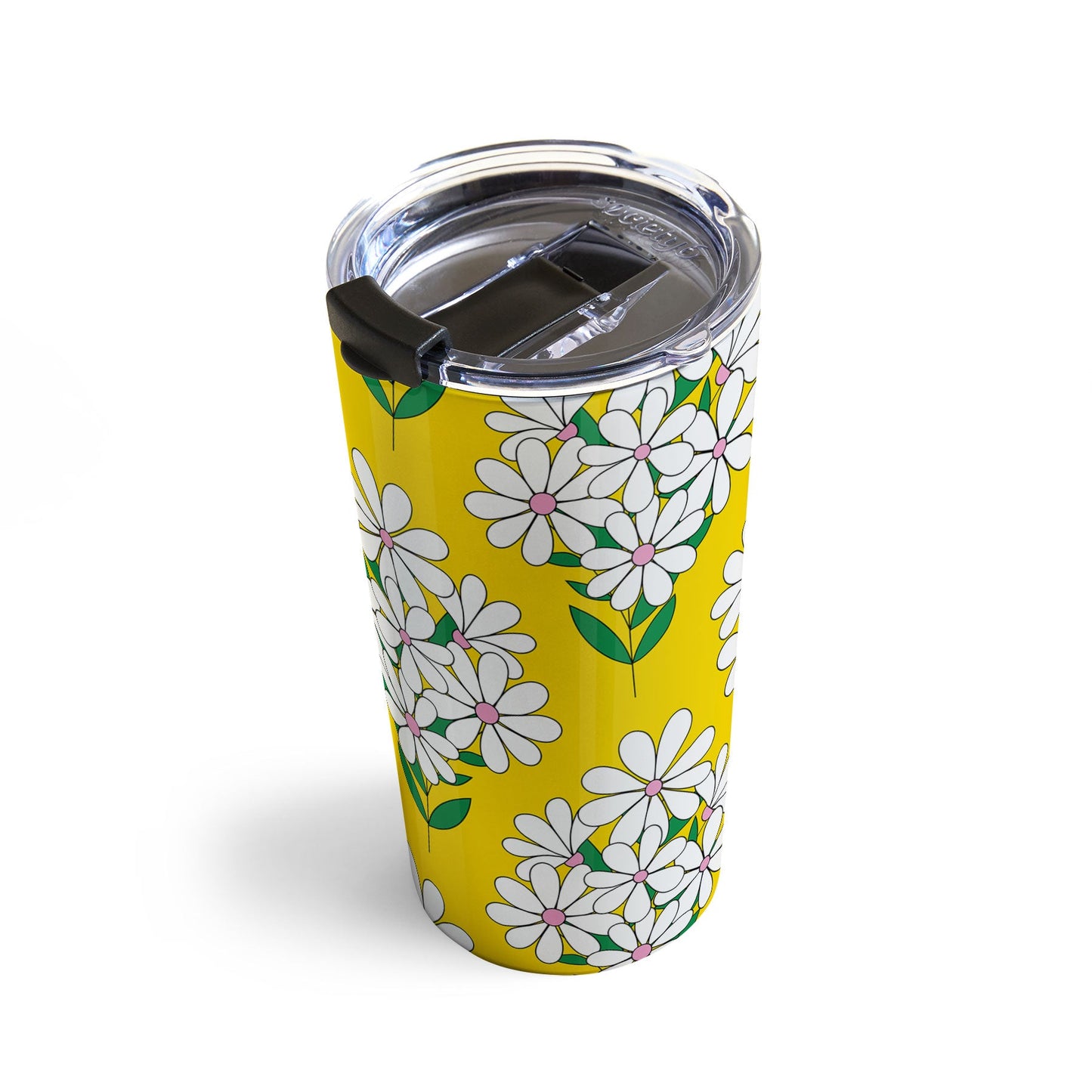 Jenean Morrison Daisy Bouquet Yellow Travel Mug