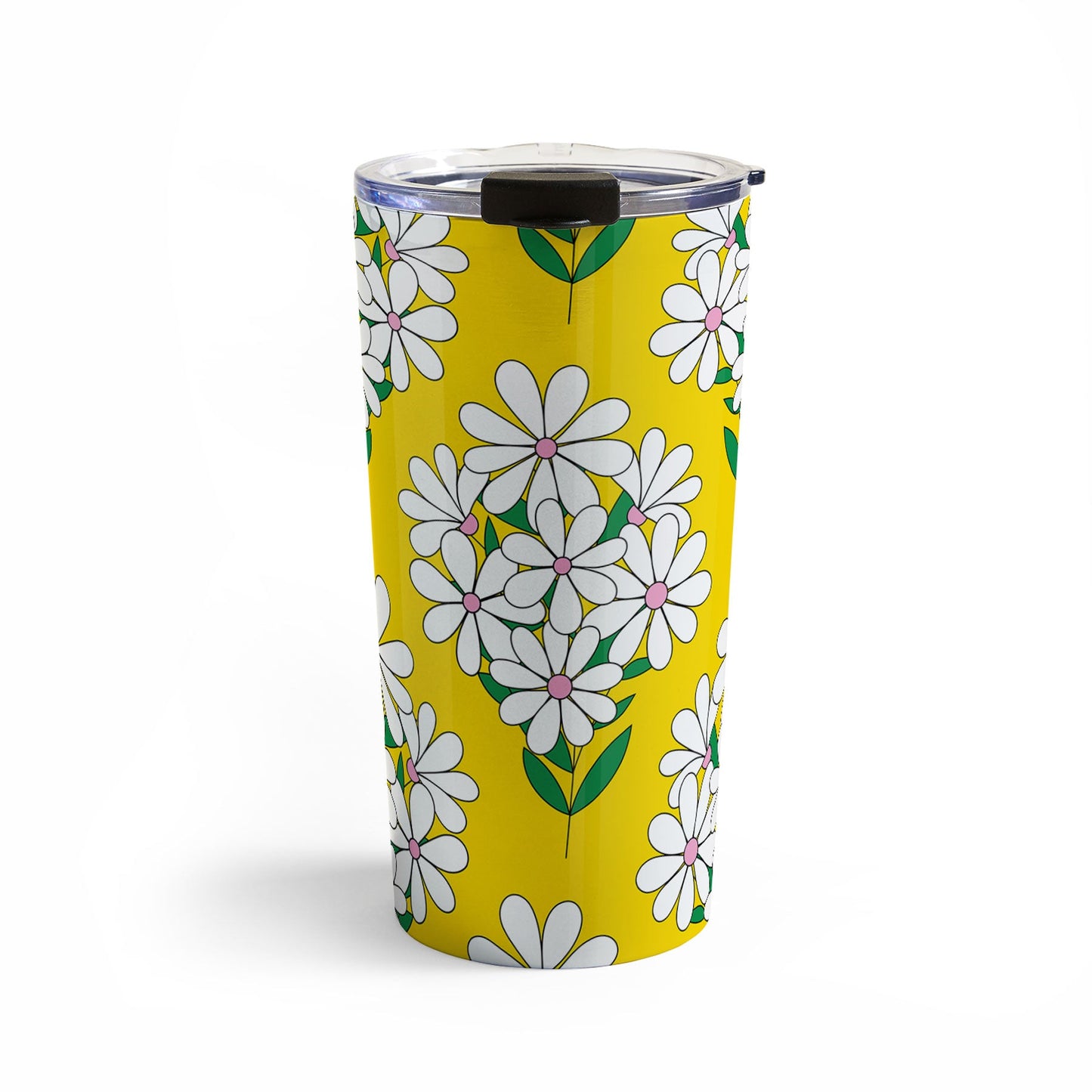 Jenean Morrison Daisy Bouquet Yellow Travel Mug