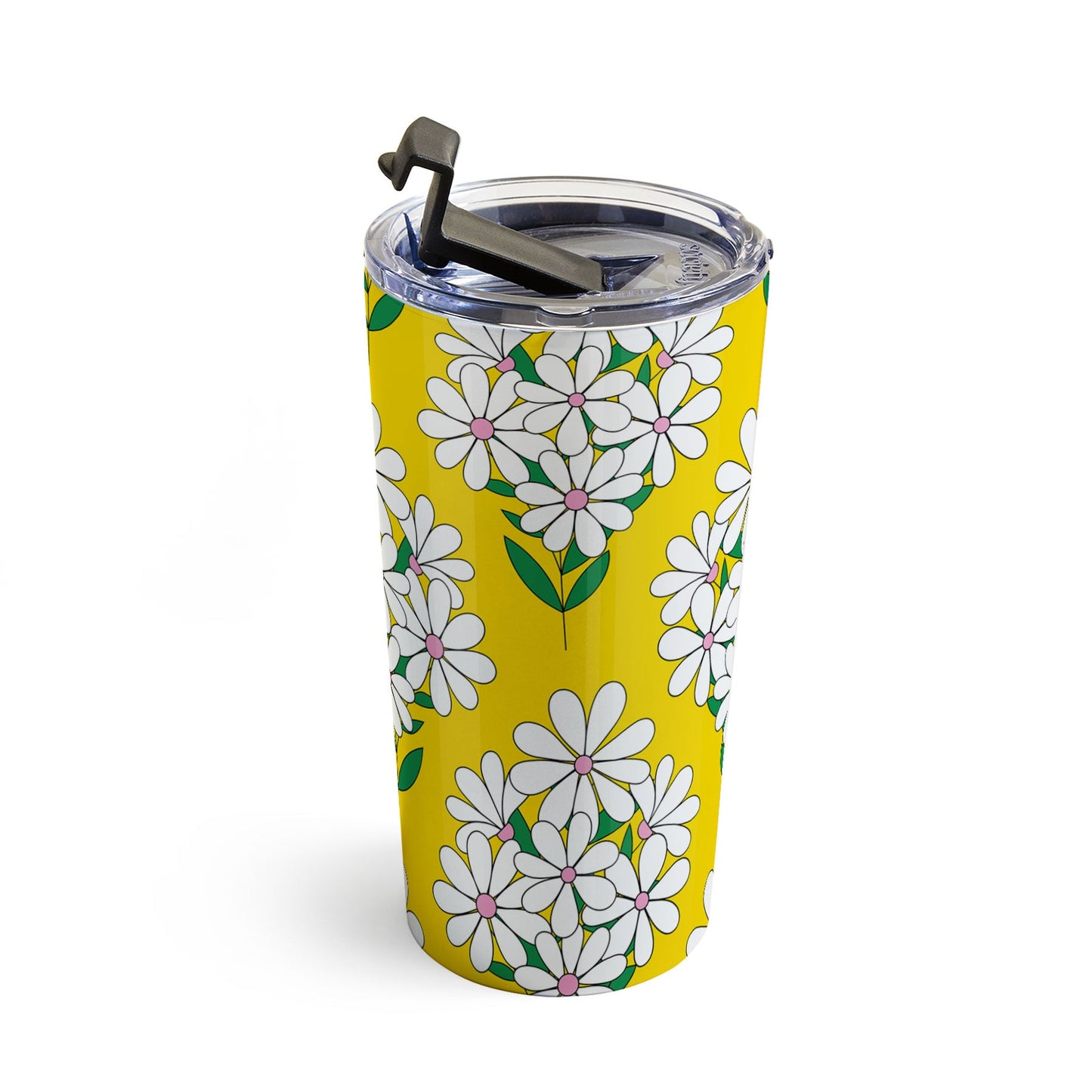 Jenean Morrison Daisy Bouquet Yellow Travel Mug