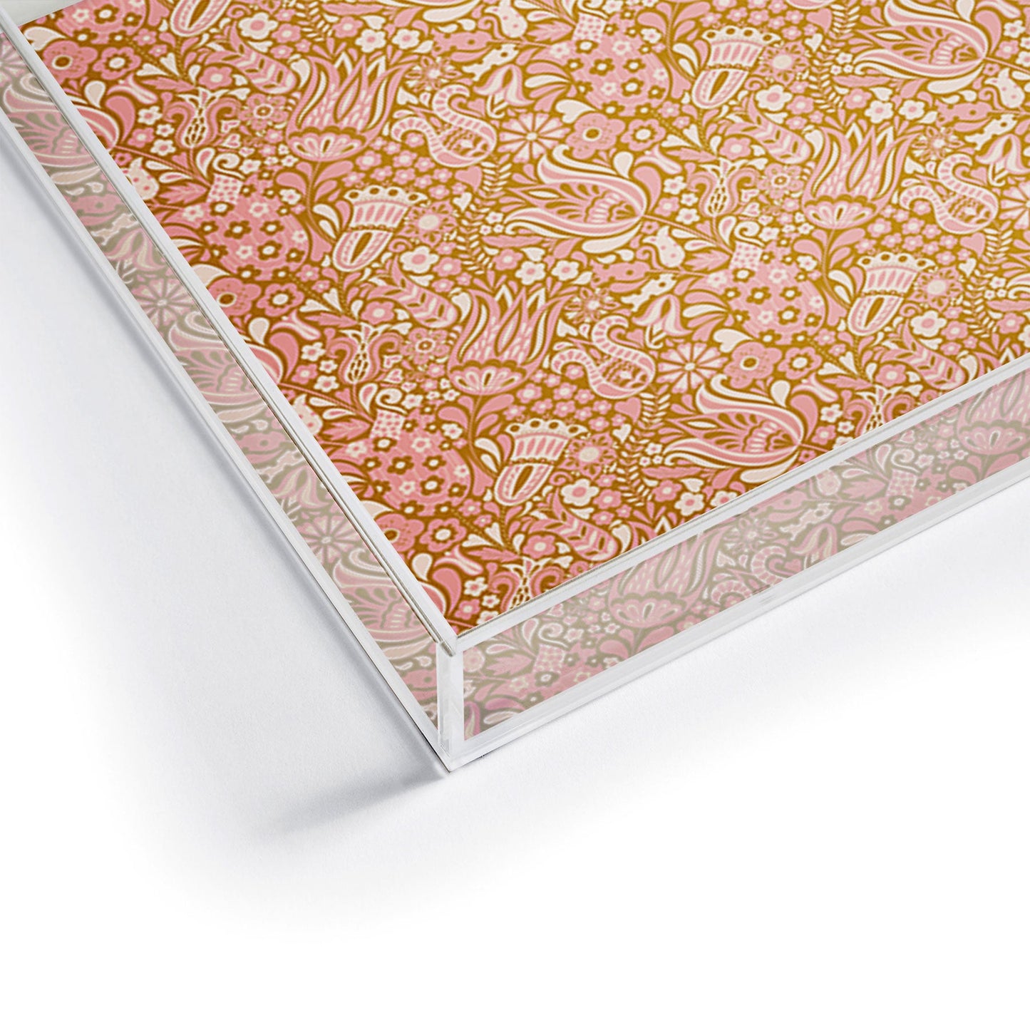 Jenean Morrison Floral Fair in Gold Acrylic Tray