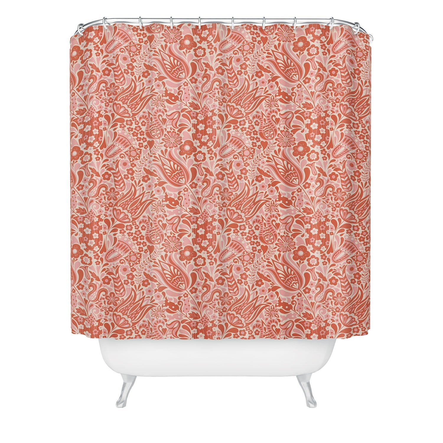 Jenean Morrison Floral Fair Shower Curtain