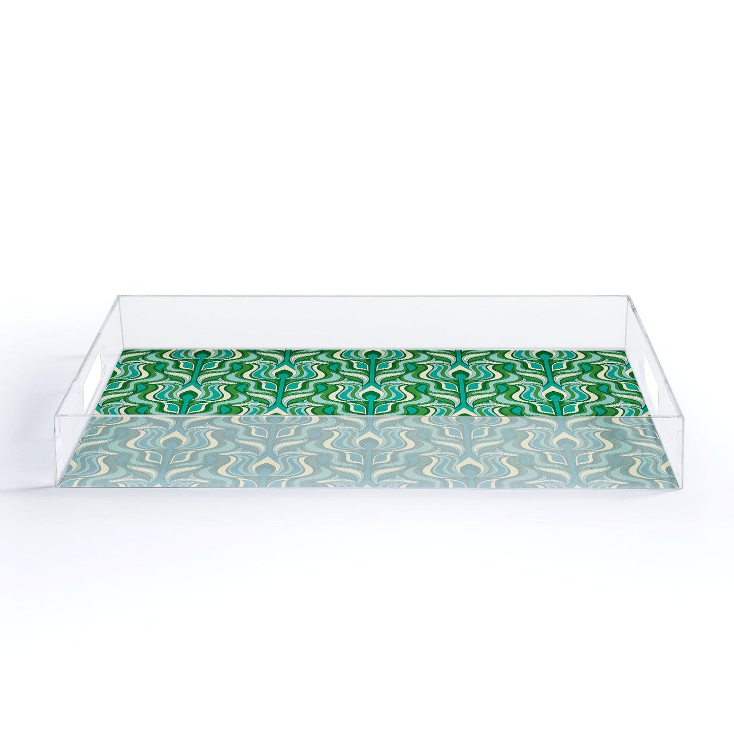 Jenean Morrison Floral Flame in Green Acrylic Tray