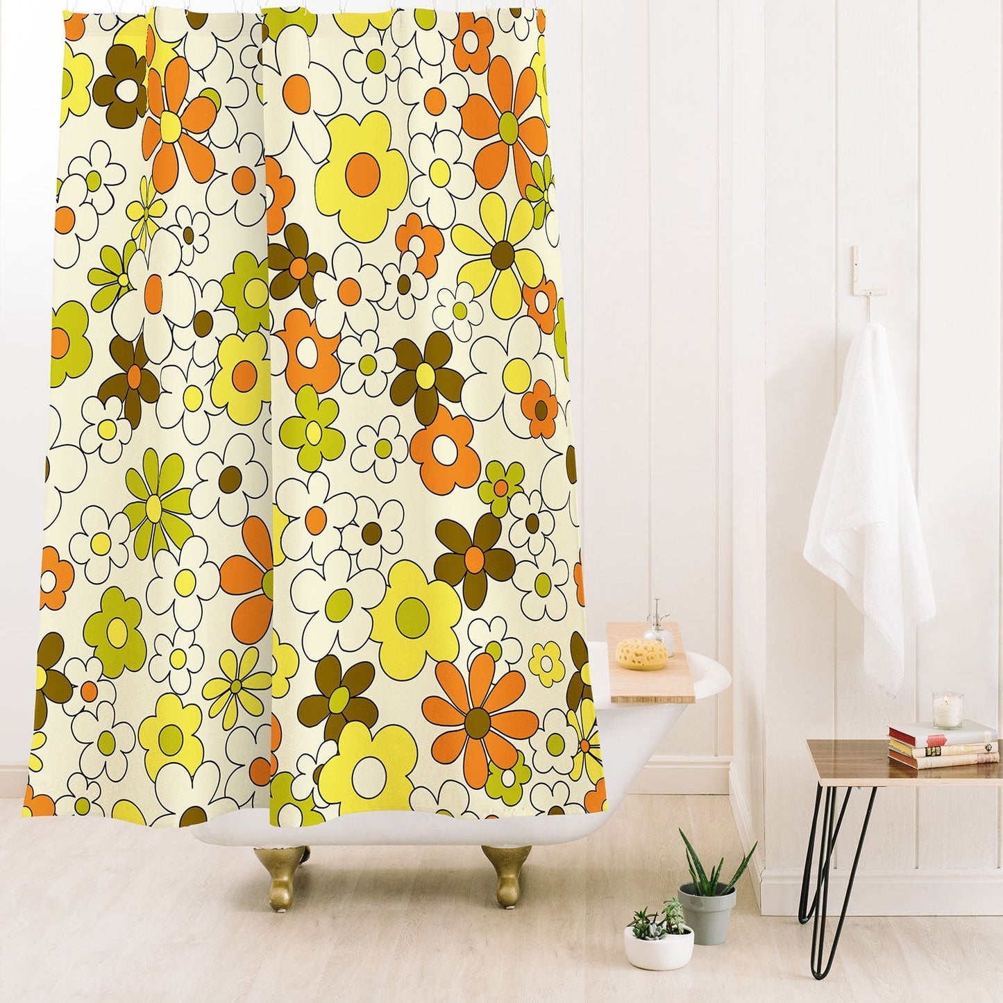 Jenean Morrison Happy Together in Green Shower Curtain