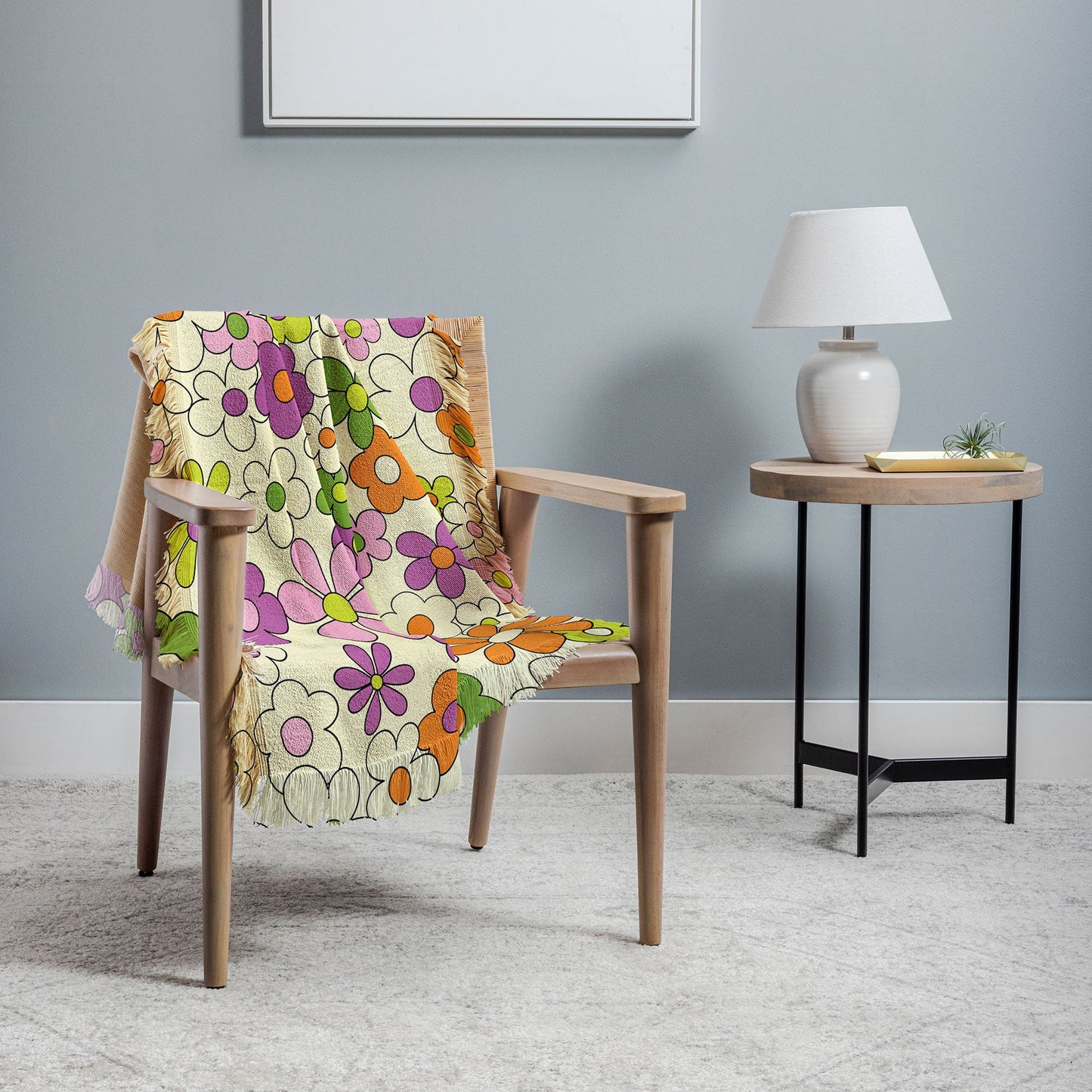 Jenean Morrison Happy Together in Lilac Throw Blanket