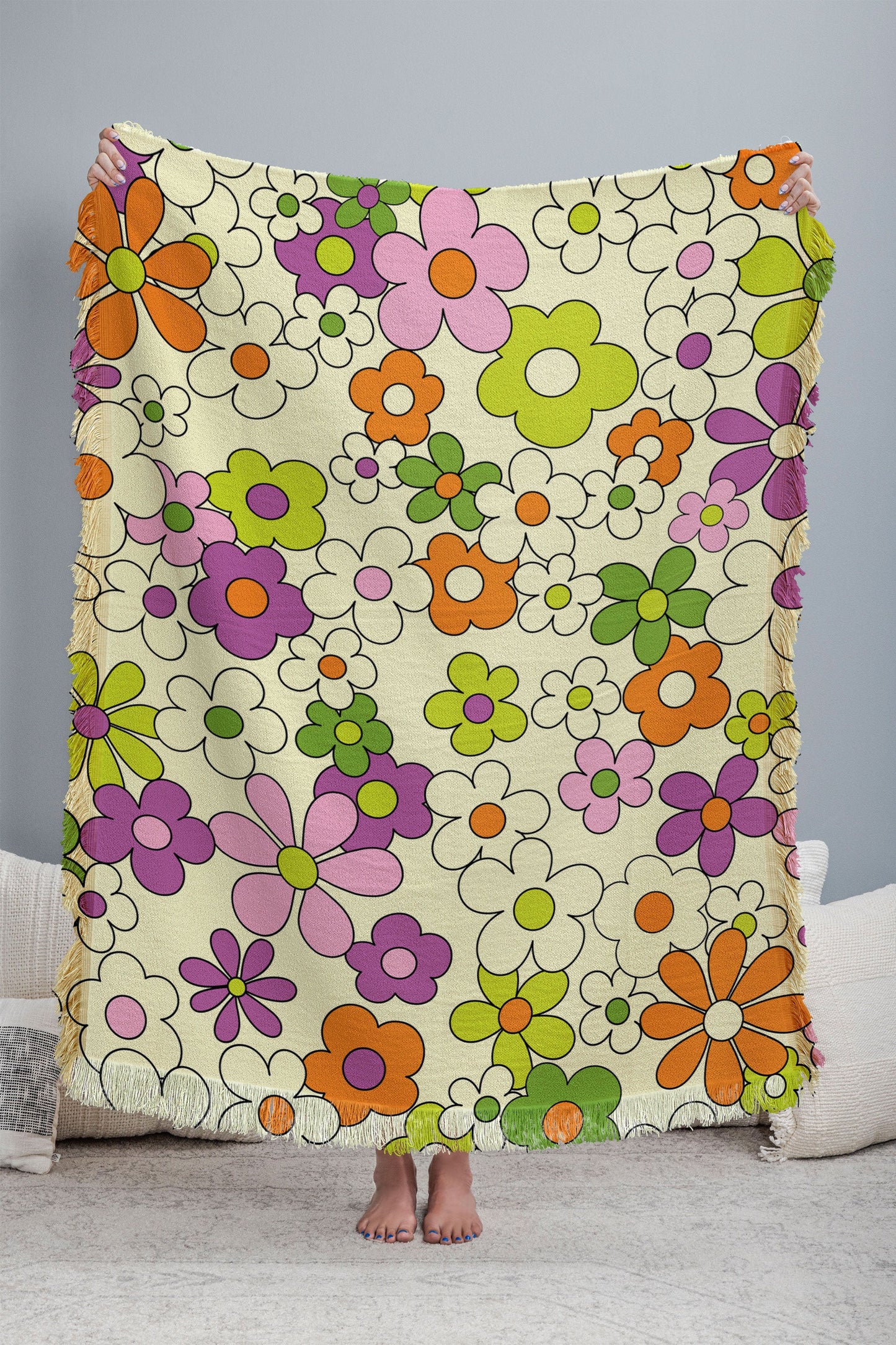 Jenean Morrison Happy Together in Lilac Throw Blanket
