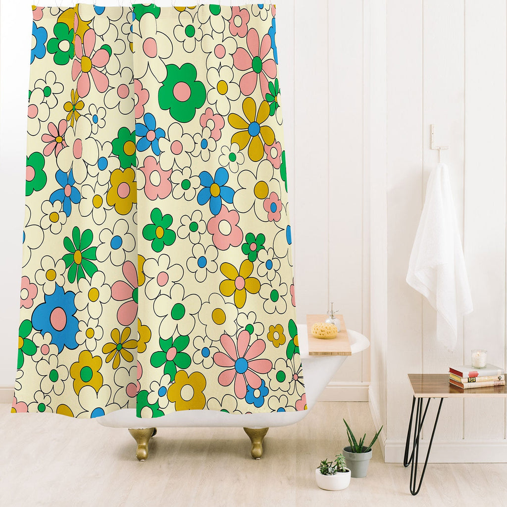 Jenean Morrison Happy Together in Pink Shower Curtain