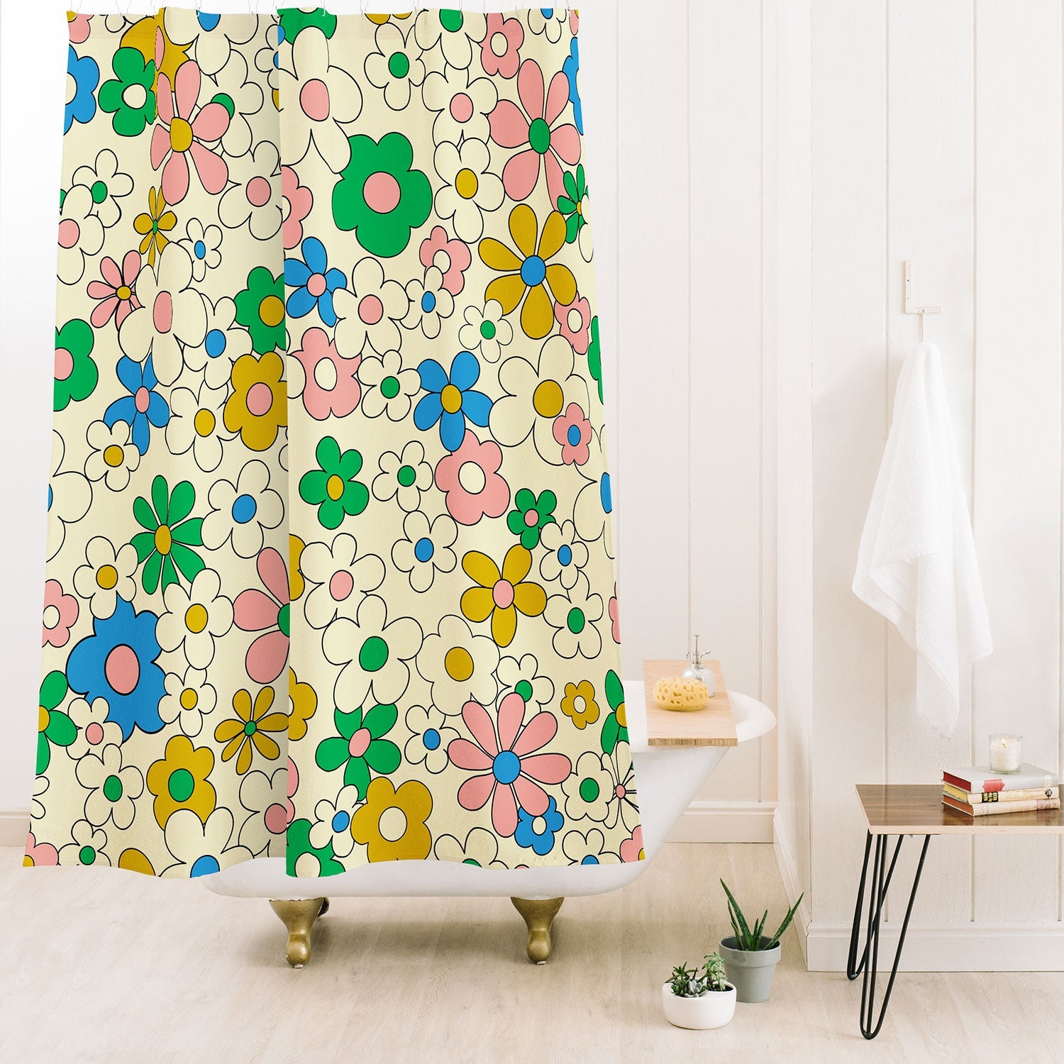 Jenean Morrison Happy Together in Pink Shower Curtain