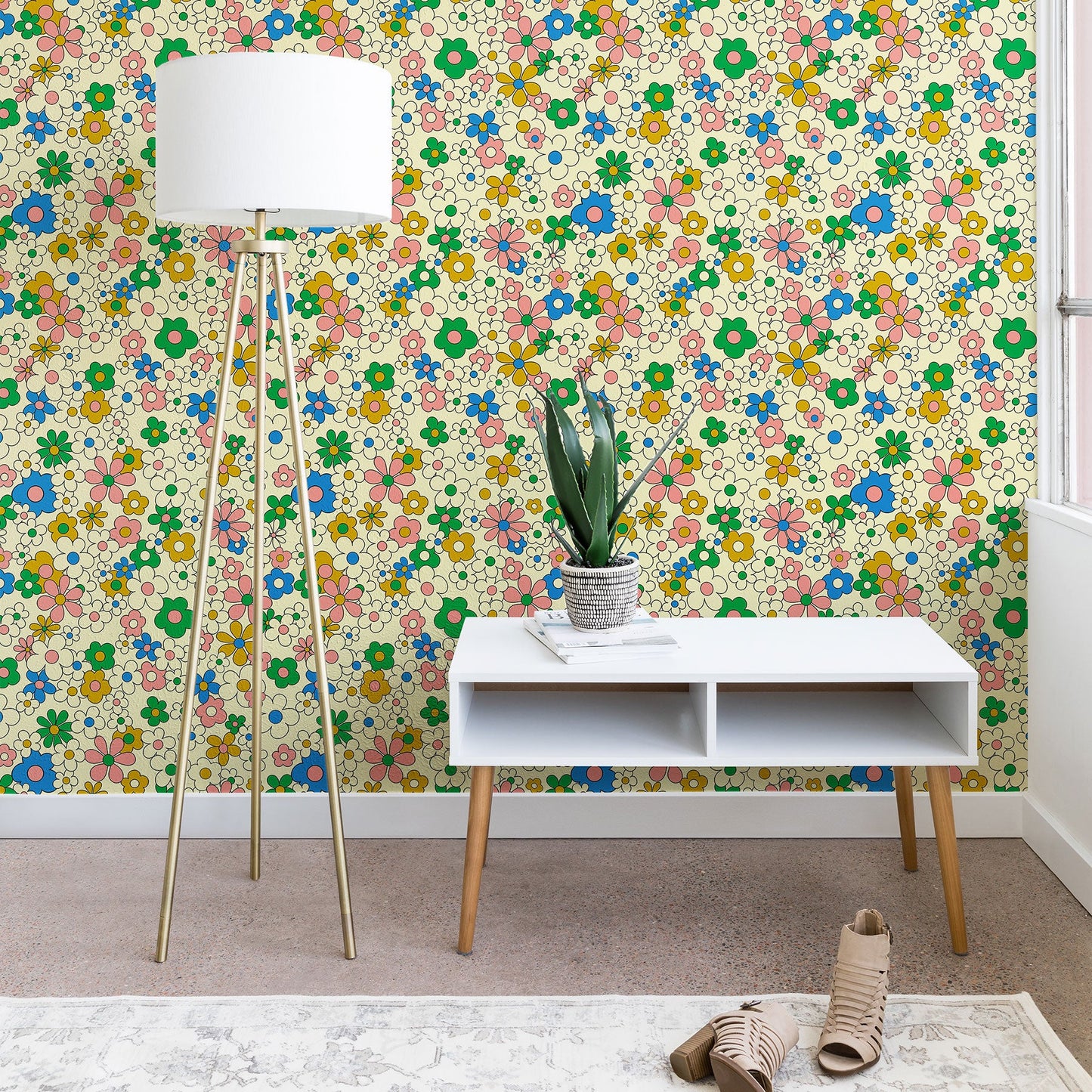 Jenean Morrison Happy Together in Pink Wallpaper