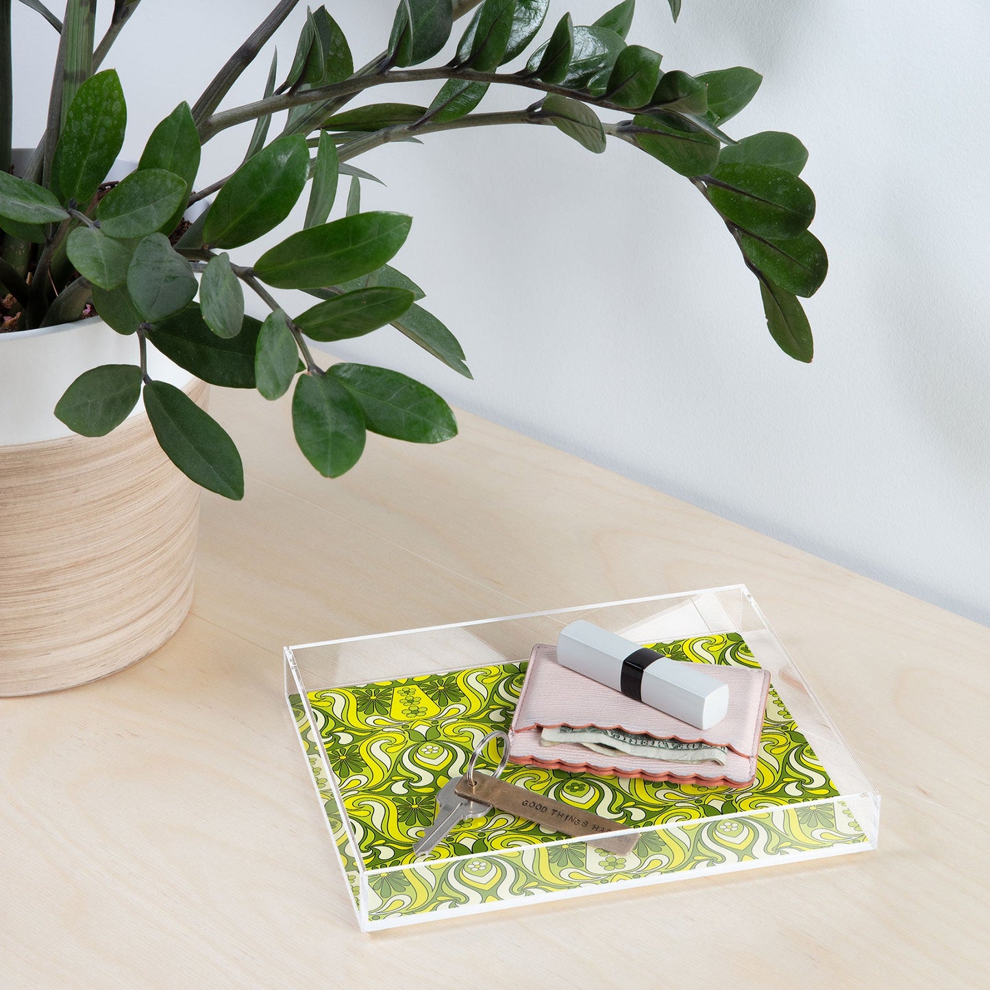 Jenean Morrison Mushroom Lamp Lemon Lime Acrylic Tray