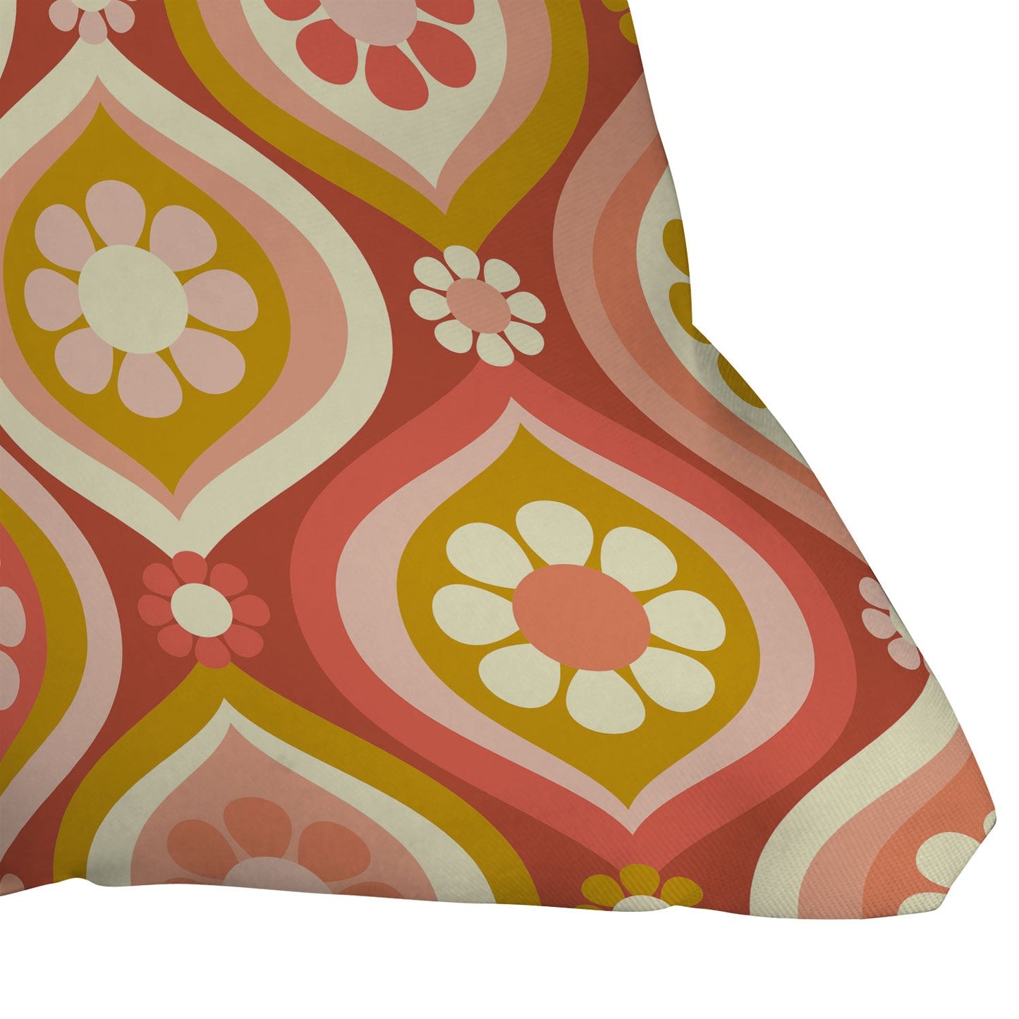 Jenean Morrison Ogee Floral Pink Throw Pillow