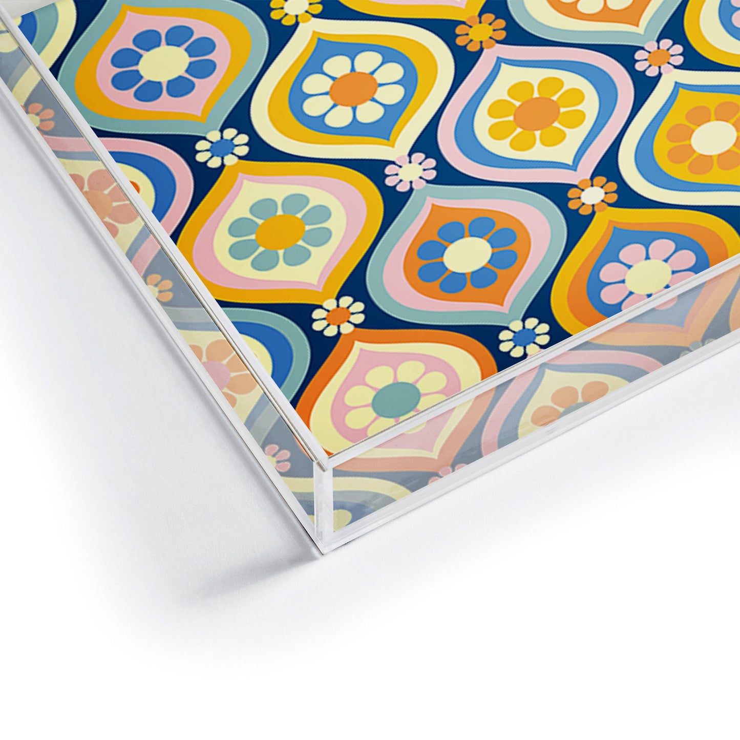 Jenean Morrison Ogee Floral Acrylic Tray
