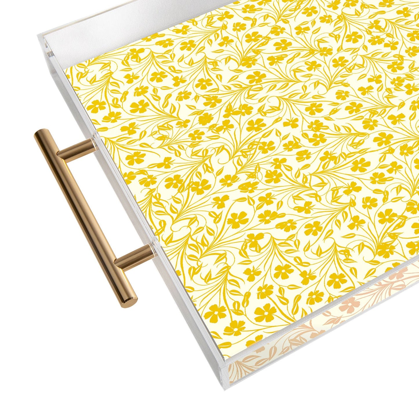Jenean Morrison Pale Flower Yellow Acrylic Tray