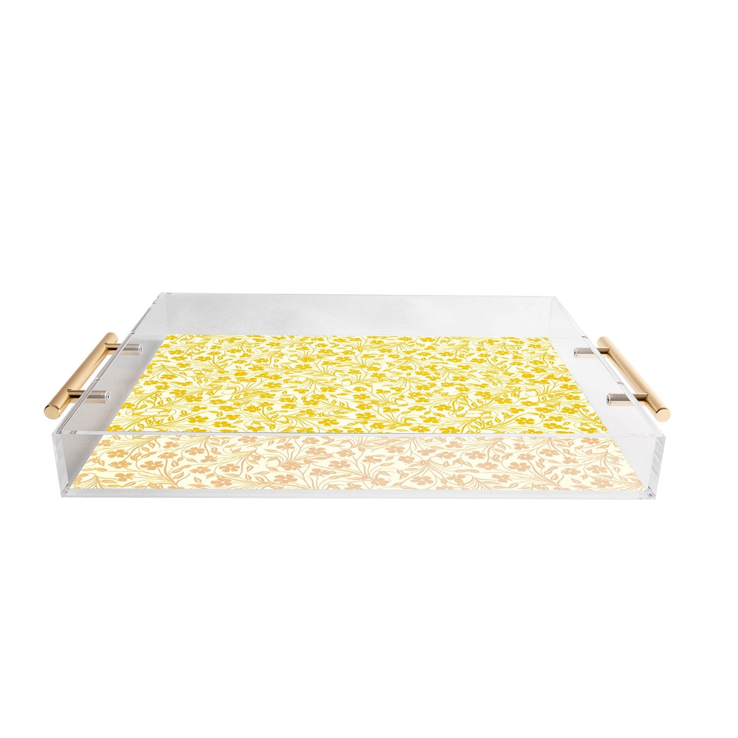 Jenean Morrison Pale Flower Yellow Acrylic Tray