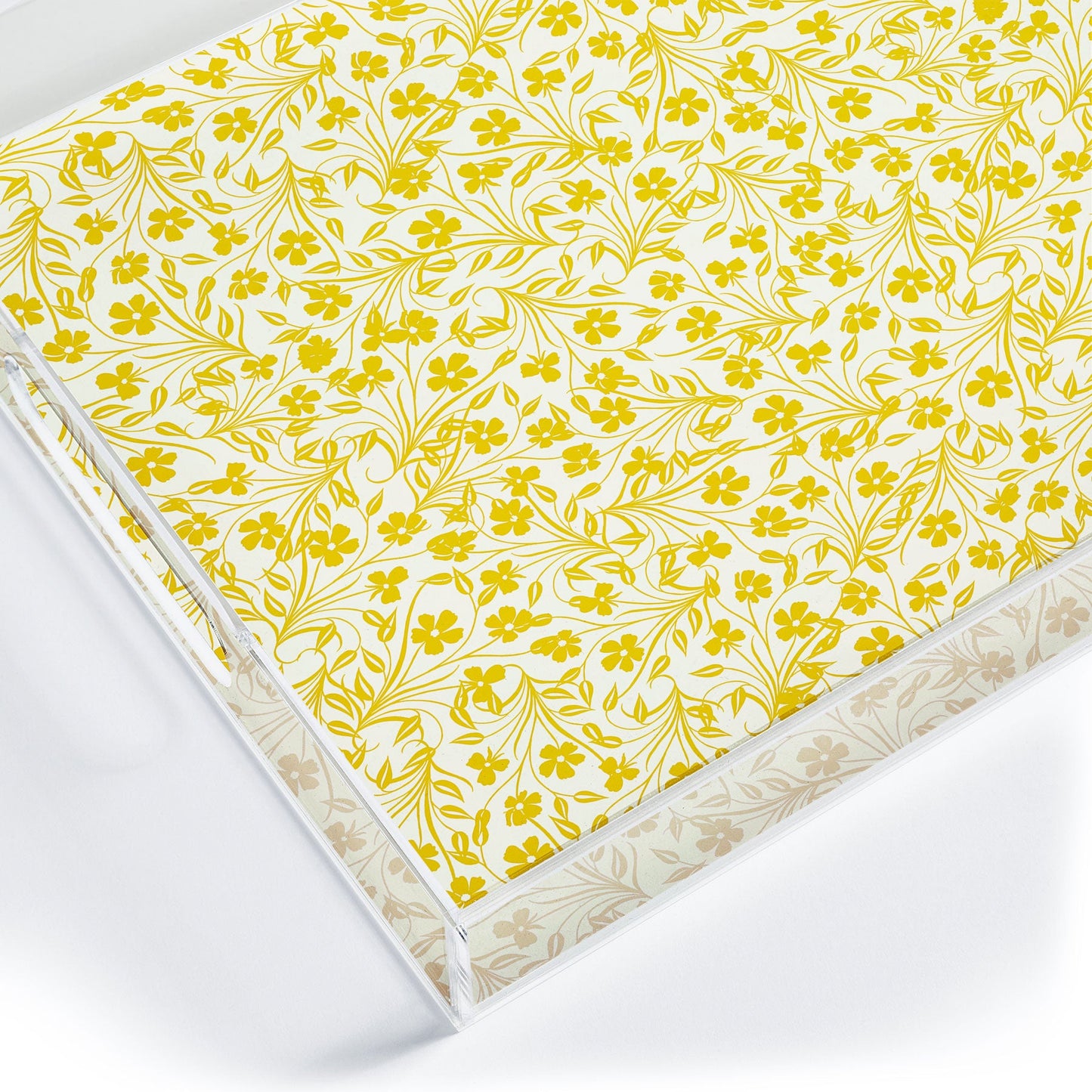 Jenean Morrison Pale Flower Yellow Acrylic Tray