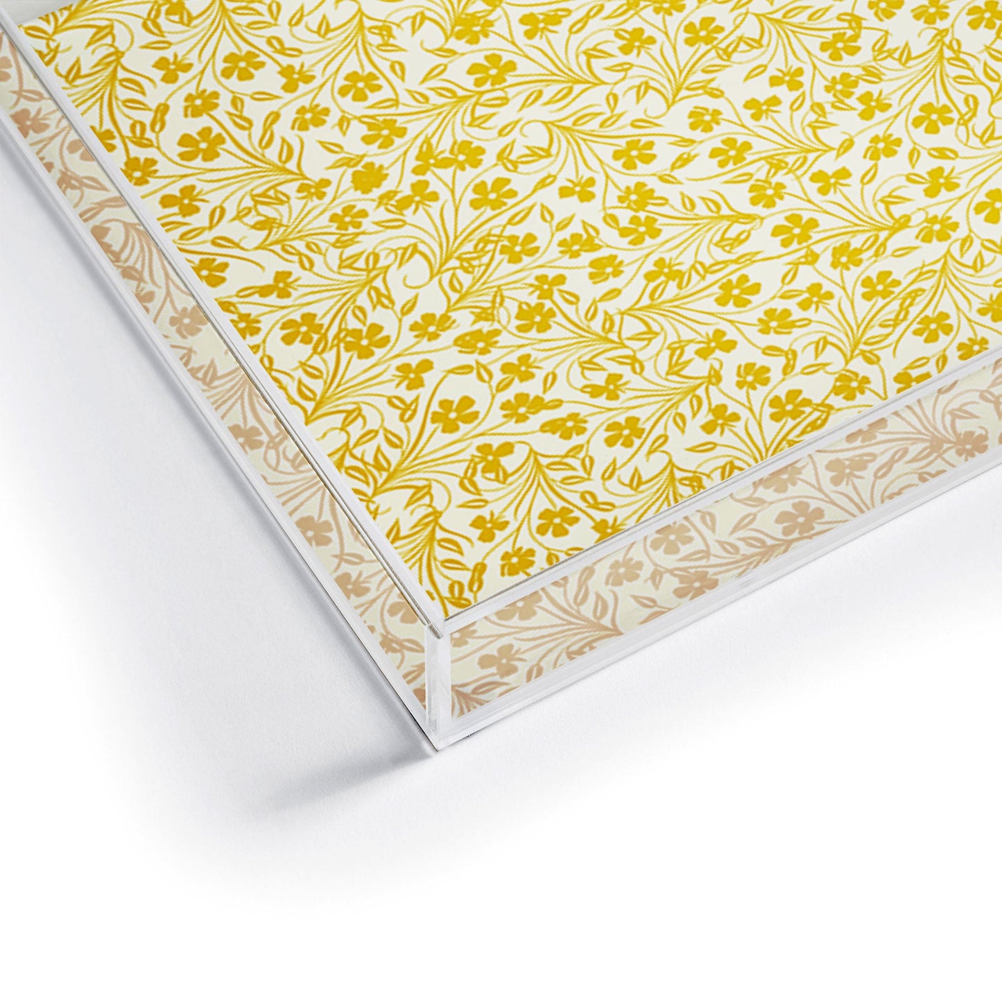 Jenean Morrison Pale Flower Yellow Acrylic Tray